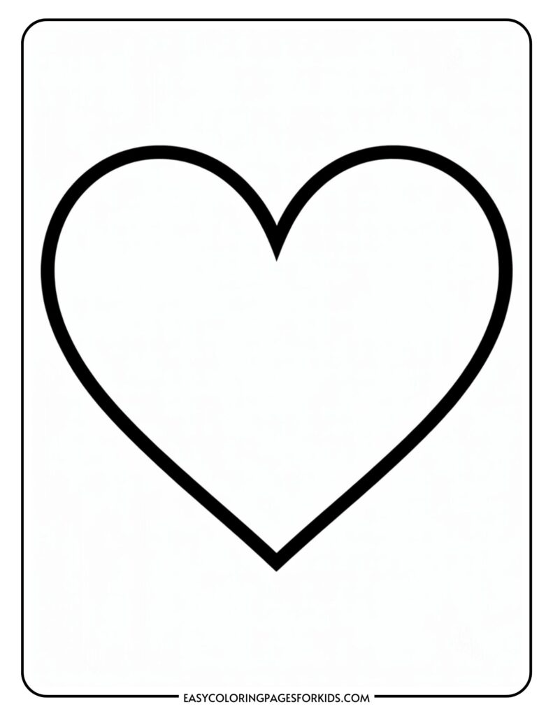 Black outlined heart shape on a white background.