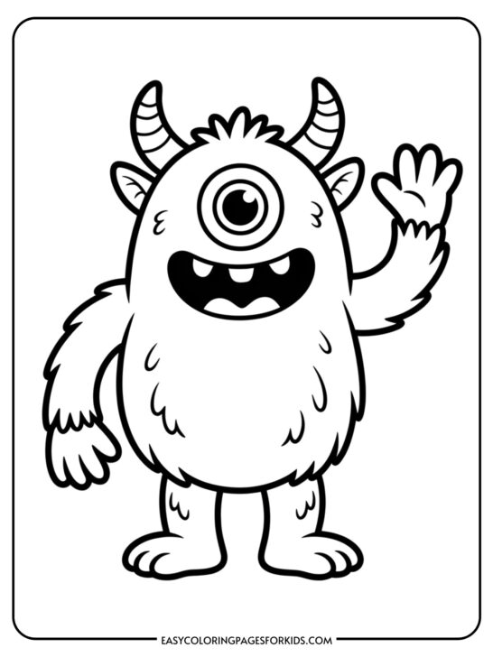 Monster Coloring Pages (9 Pages To Print)