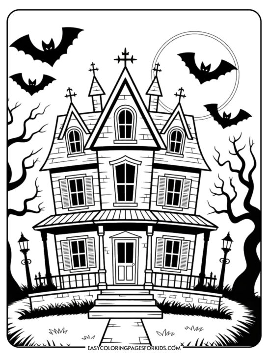 Scary Halloween Coloring Pages (9 Pages To Color)